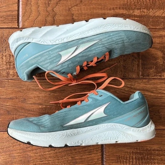 Altra Rivera Running Shoes Foot Shape Zero Drop Light Blue Womens Size 6.5 - Picture 3 of 12